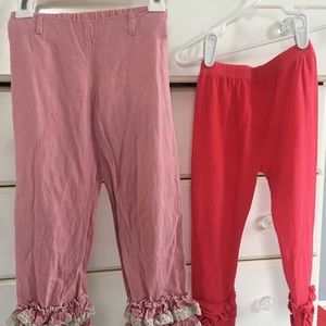 Sweet honey size 5 linen pants and icing leggings
